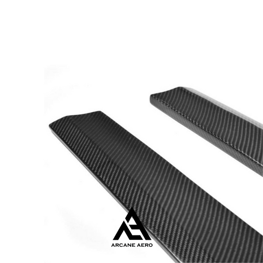 AUDI A3/S3/RS3 8V/8V.2 ARCANE AERO CARBON FIBER SIDE SKIRT EXTENSIONS