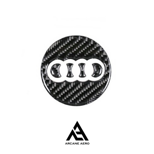 AUDI CARBON FIBRE STEERING WHEEL TRIM