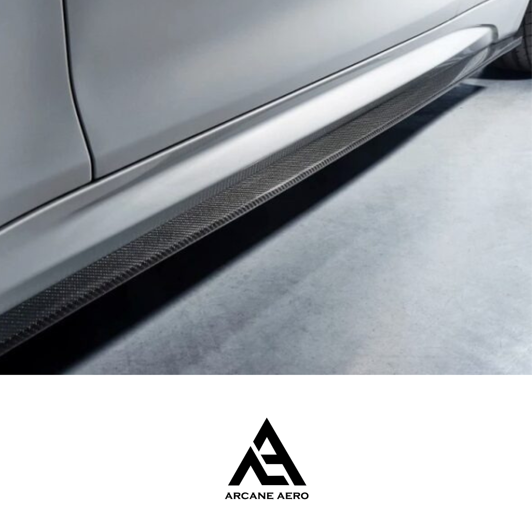 BMW F22 (2-SERIES) 3D STYLE CARBON FIBER ARCANE AERO SIDE SKIRT EXTENSIONS