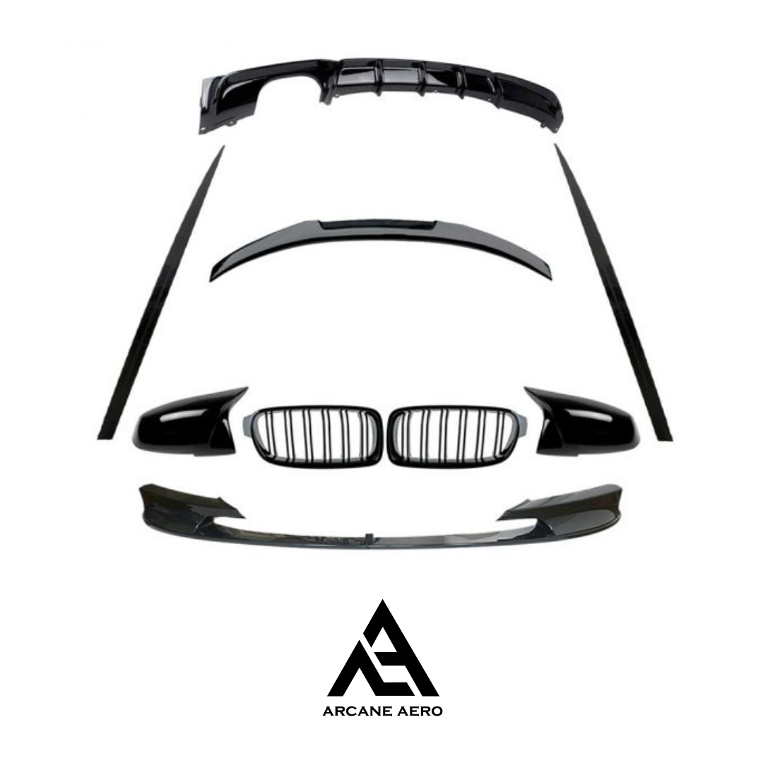 BMW F30 (3-SERIES) PERFORMANCE STYLE ARCANE AERO GLOSS BLACK BODYKIT