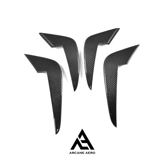 BMW F87 M2 AC STYLE CARBON FIBER ARCANE AERO FRONT BUMPER CANARDS