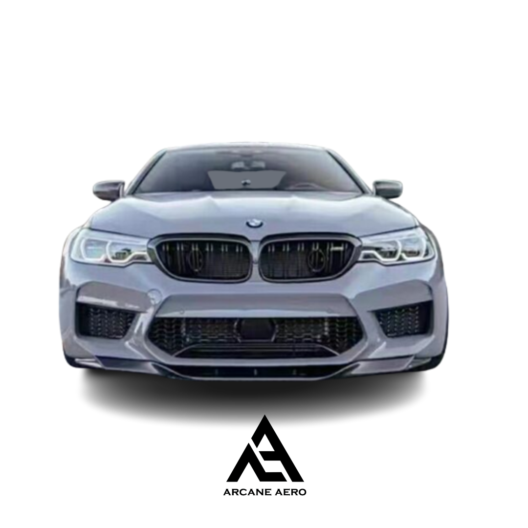 BMW F90 M5 RKP STYLE ARCANE AERO GLOSS BLACK FRONT SPOILER