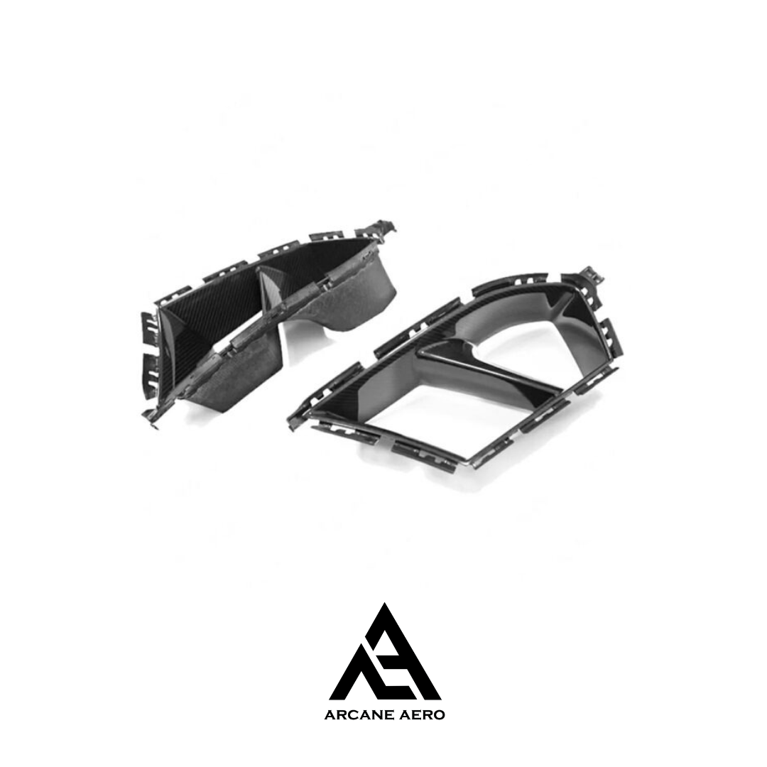 BMW G82/G83 M4 (4-SERIES) DRY CARBON FIBRE MP STYLE BUMPER AIR INTAKE COVERS