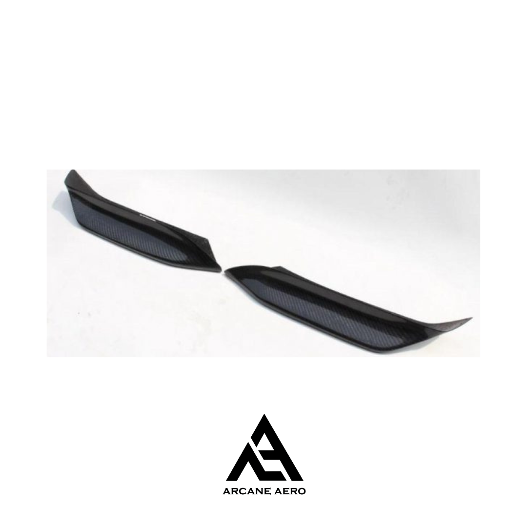 BMW M4 (F82) DRY CARBON FIBER ARCANE AERO FRONT BUMPER INSERTS