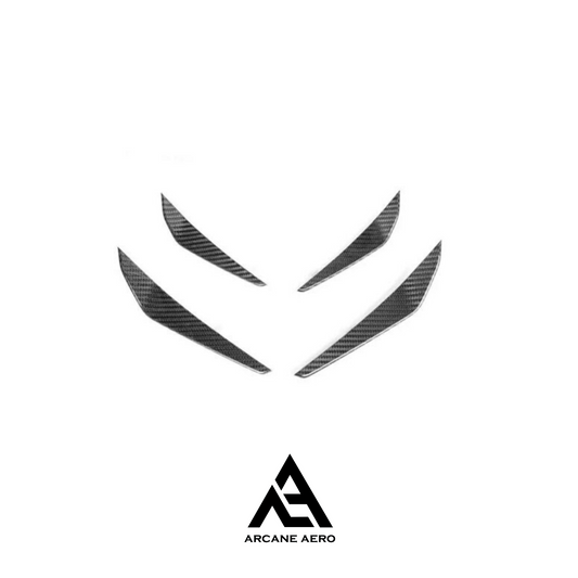 BMW G82/G83 M4 (4-SERIES) CARBON FIBER MP ARCANE AERO STYLE BUMPER CANARDS