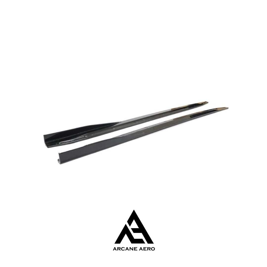 BMW G82/G83 M4 (4-SERIES) CARBON FIBRE 3D STYLE ARCANE AERO SIDE SKIRT EXTENSIONS
