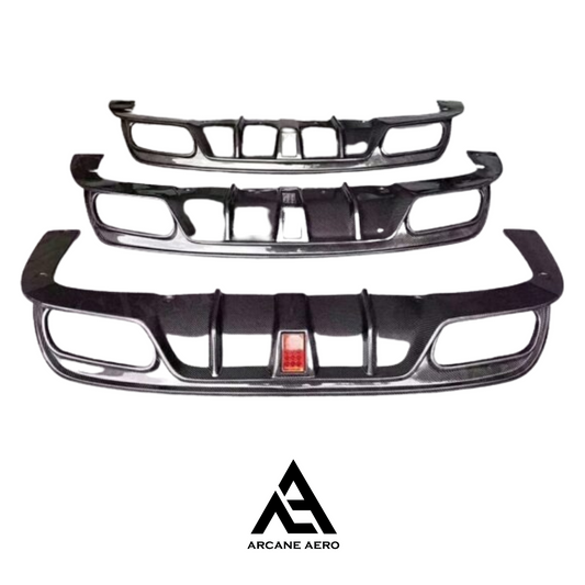 MERC W205 (C63/S) (SEDAN) ARCANE AERO STYLE CARBON FIBRE LED DIFFUSER