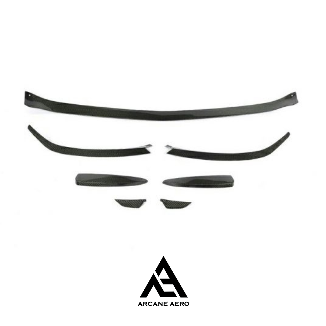 MERC W177 A-CLASS ARCANE AERO 7PC FRONT BUMPER AERO CANARD KIT