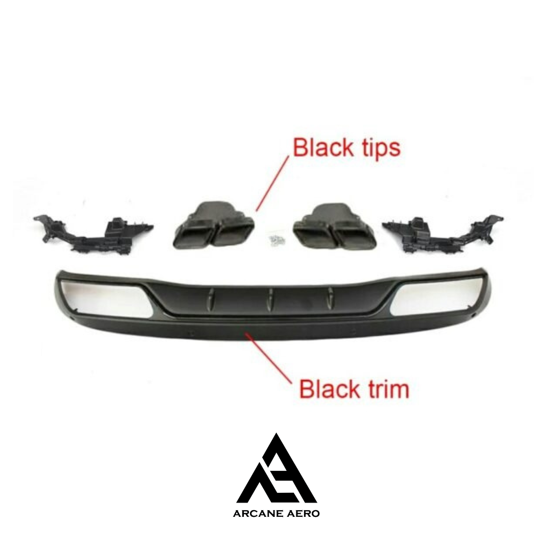 MERC W205 (C-CLASS) NON-AMG (SEDAN) C63 ARCANE AERO STYLE DIFFUSER