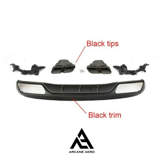 MERC W205 (C-CLASS) NON-AMG (SEDAN) C63 ARCANE AERO STYLE DIFFUSER