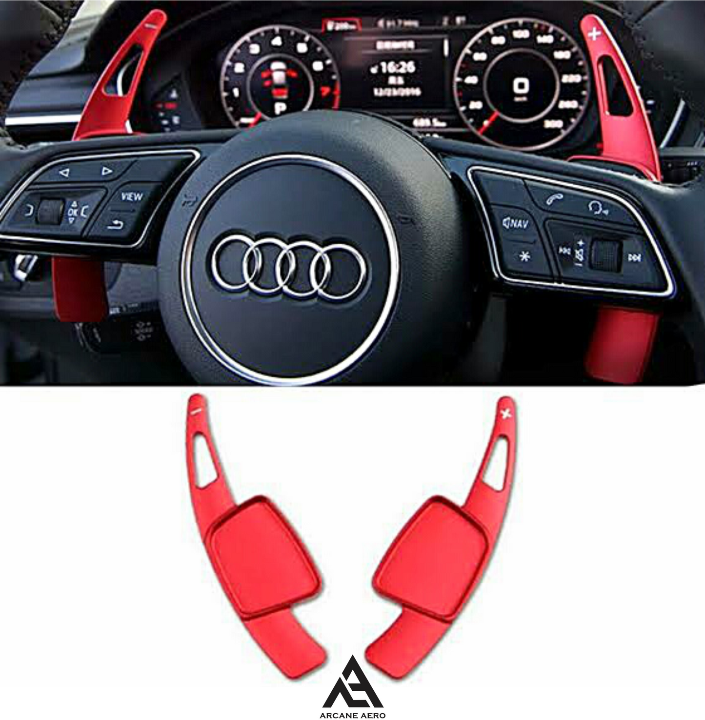 AUDI (MQB GENERATION) ARCANE AERO BLADE STEERING PADDLE SHIFT EXTENSIONS