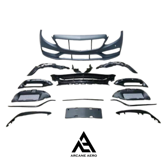 MERC W205 (C-CLASS) ARCANE AERO C63 FRONT BUMPER CONVERSION