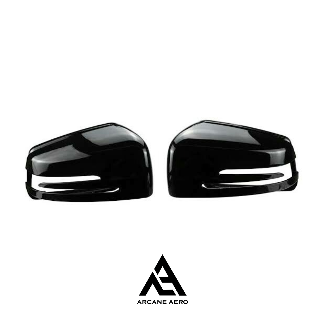 MERC X156 (GLA-CLASS) ARCANE AERO GLOSS BLACK MIRROR CAPS