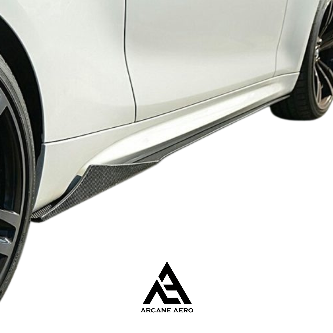 BMW F22 (2-SERIES) MTC STYLE ARCANE AERO CARBON FIBER SIDE SKIRT EXTENSIONS