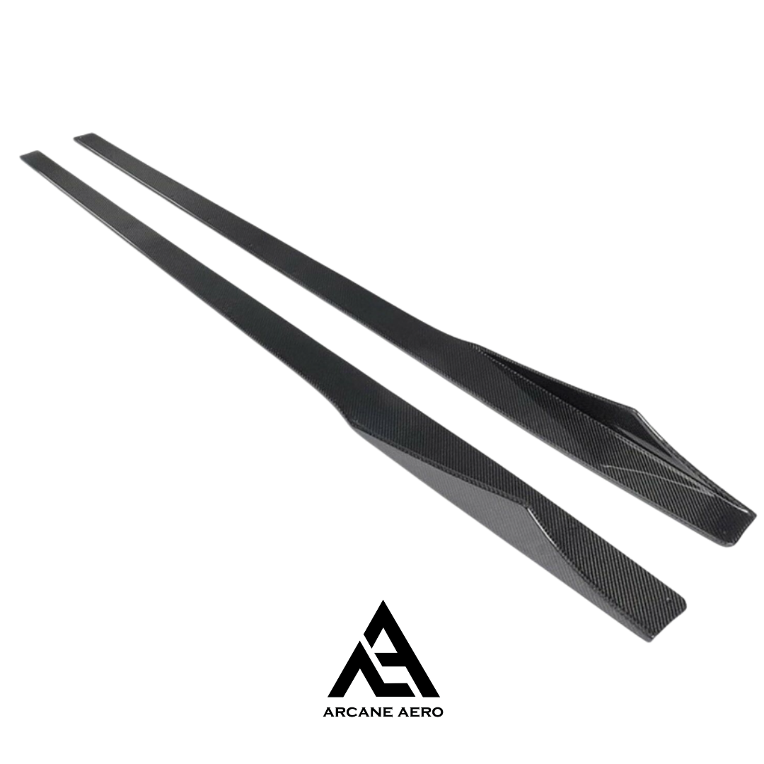 BMW F22 (2-SERIES) MTC STYLE ARCANE AERO CARBON FIBER SIDE SKIRT EXTENSIONS