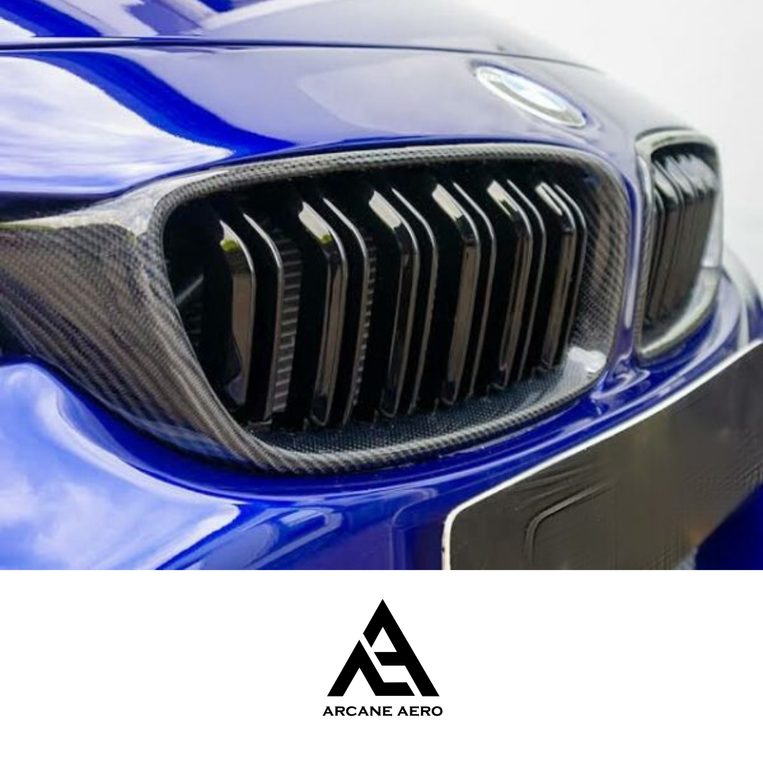 BMW F80 M3 3 SERIES CARBON FIBER DUAL SLAT KIDNEY GRILLES