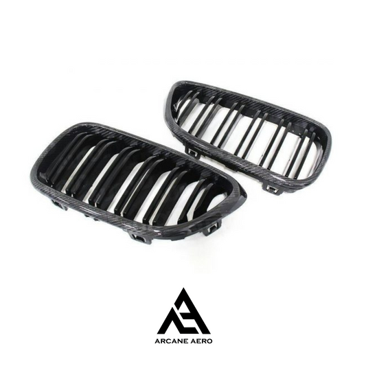 BMW F90 M5 (5-SERIES) CARBON FIBER ARCANE AERO DUAL SLAT KIDNEY GRILLES