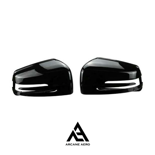MERC W212 (E-CLASS) ARCANE AERO GLOSS BLACK MIRROR CAPS